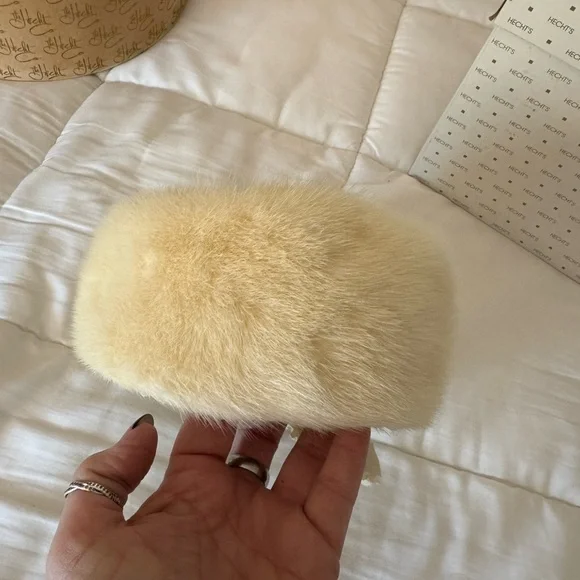 Saga Full Length Black Mink Coat with 2 mink Caps in black and white. - Picture 9 of 15